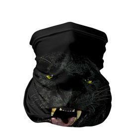 Бандана-труба 3D с принтом Чёрная пантера в Новосибирске, 100% полиэстер, ткань с особыми свойствами — Activecool | плотность 150‒180 г/м2; хорошо тянется, но сохраняет форму | кошка | оскал | пантера | прикольные картинки