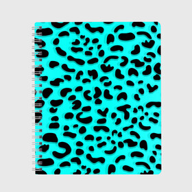 Тетрадь с принтом Леопард в Новосибирске, 100% бумага | 48 листов, плотность листов — 60 г/м2, плотность картонной обложки — 250 г/м2. Листы скреплены сбоку удобной пружинной спиралью. Уголки страниц и обложки скругленные. Цвет линий — светло-серый
 | Тематика изображения на принте: sea | summer | африка | вода | джунгли | зебра | леопард | лето | море | океан | пляж | полосы | принт | тигр