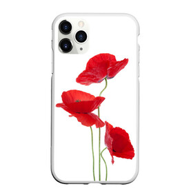 Чехол для iPhone 11 Pro Max матовый с принтом Маки в Новосибирске, Силикон |  | field | flowers | poppies | poppy | red | wild | красные | мак | маки | поле | полевые | цветы