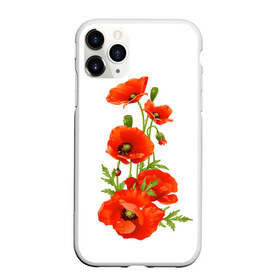 Чехол для iPhone 11 Pro Max матовый с принтом Маки в Новосибирске, Силикон |  | field | flowers | poppies | poppy | red | wild | красные | мак | маки | поле | полевые | цветы