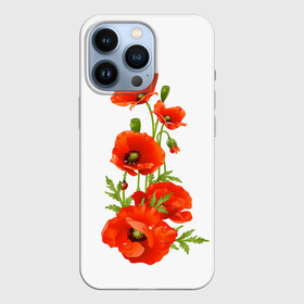 Чехол для iPhone 13 Pro с принтом Маки в Новосибирске,  |  | field | flowers | poppies | poppy | red | wild | красные | мак | маки | поле | полевые | цветы