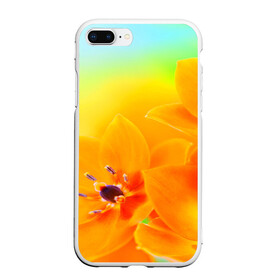 Чехол для iPhone 7Plus/8 Plus матовый с принтом Цветы в Новосибирске, Силикон | Область печати: задняя сторона чехла, без боковых панелей | лепесток | новая | природа | цветок | яркая