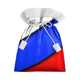 Подарочный 3D мешок с принтом Российский флаг в Новосибирске, 100% полиэстер | Размер: 29*39 см | Тематика изображения на принте: косой | наклонный | триколор