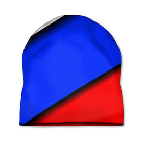 Шапка 3D с принтом Российский флаг в Новосибирске, 100% полиэстер | универсальный размер, печать по всей поверхности изделия | косой | наклонный | триколор