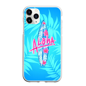Чехол для iPhone 11 Pro Max матовый с принтом Aloha в Новосибирске, Силикон |  | Тематика изображения на принте: sea | гавайи | жара | калифорния | лето | любовь | море | океан | отдых | пальмы | пляж | серфинг | солнце