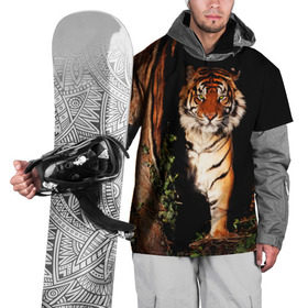 Накидка на куртку 3D с принтом Тигр в Новосибирске, 100% полиэстер |  | Тематика изображения на принте: дикая кошка | лес | природа | тигр | хищник