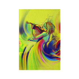 Обложка для паспорта матовая кожа с принтом Скрипачка в Новосибирске, натуральная матовая кожа | размер 19,3 х 13,7 см; прозрачные пластиковые крепления | art | music | искусство | мелодия | музыка | скрипка