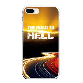 Чехол для iPhone 7Plus/8 Plus матовый с принтом Дорога в ад в Новосибирске, Силикон | Область печати: задняя сторона чехла, без боковых панелей | Тематика изображения на принте: автомобиль | байкер | дорога | драйв | небо | скорость
