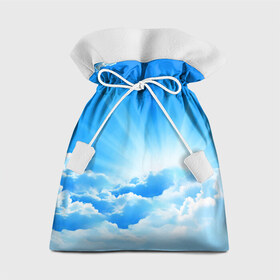 Подарочный 3D мешок с принтом Небо в Новосибирске, 100% полиэстер | Размер: 29*39 см | небо | облако | синяя | солнце