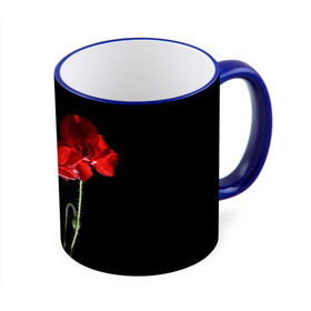 Кружка 3D с принтом Маки в Новосибирске, керамика | ёмкость 330 мл | background | black | flowers | poppies | poppy | red | wild | красные | мак | маки | полевые | фон | цветы | черный