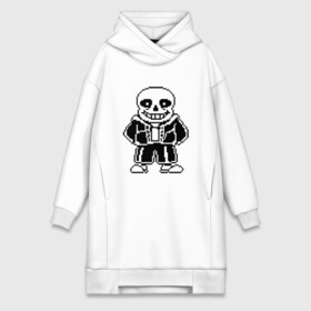 Платье-худи хлопок с принтом Sans Undertale в Новосибирске,  |  | Тематика изображения на принте: black white | good jokes | sans | undertale