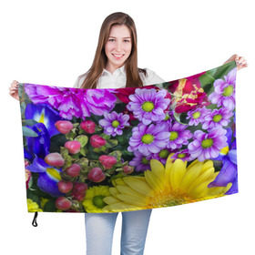 Флаг 3D с принтом Роскошные цветы в Новосибирске, 100% полиэстер | плотность ткани — 95 г/м2, размер — 67 х 109 см. Принт наносится с одной стороны | Тематика изображения на принте: аромат | астры | букет | вазон | великолепие | гвоздики | гиацинт | гортензия | калла | краски | красота | куст | лилия | орхидея | пион | подсолнух | полевые цветы | природа | растения | розы | ромашки