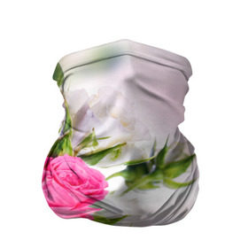 Бандана-труба 3D с принтом Алые розы в Новосибирске, 100% полиэстер, ткань с особыми свойствами — Activecool | плотность 150‒180 г/м2; хорошо тянется, но сохраняет форму | аромат | букет | вазон | великолепие | краски | красота | куст | нежность | природа | растения | розы | украшение | фауна | цветник | цветы
