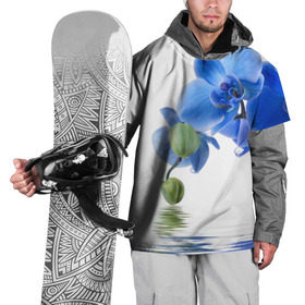 Накидка на куртку 3D с принтом Веточка орхидеи в Новосибирске, 100% полиэстер |  | ветка | красота | нежность | орхидея | природа | растение | фауна | цветок | цветы