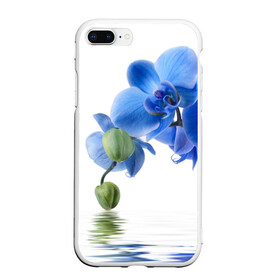 Чехол для iPhone 7Plus/8 Plus матовый с принтом Веточка орхидеи в Новосибирске, Силикон | Область печати: задняя сторона чехла, без боковых панелей | ветка | красота | нежность | орхидея | природа | растение | фауна | цветок | цветы
