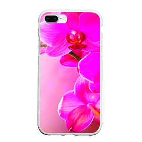 Чехол для iPhone 7Plus/8 Plus матовый с принтом Орхидея в Новосибирске, Силикон | Область печати: задняя сторона чехла, без боковых панелей | лепесток | новая | орхидея | природа | цветок | яркая