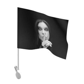 Флаг для автомобиля с принтом Ozzy Osbourne в Новосибирске, 100% полиэстер | Размер: 30*21 см | rock | знаменитость | оззи осборн | рок | рок группа | рок звезда | рок музыка