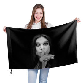 Флаг 3D с принтом Ozzy Osbourne в Новосибирске, 100% полиэстер | плотность ткани — 95 г/м2, размер — 67 х 109 см. Принт наносится с одной стороны | rock | знаменитость | оззи осборн | рок | рок группа | рок звезда | рок музыка
