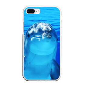 Чехол для iPhone 7Plus/8 Plus матовый с принтом Дельфин в Новосибирске, Силикон | Область печати: задняя сторона чехла, без боковых панелей | вода | дельфин | море | отдых | отпуск | подводный мир | туризм