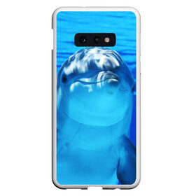 Чехол для Samsung S10E с принтом Дельфин в Новосибирске, Силикон | Область печати: задняя сторона чехла, без боковых панелей | вода | дельфин | море | отдых | отпуск | подводный мир | туризм