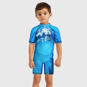 Детский купальный костюм 3D с принтом Дельфин в Новосибирске, Полиэстер 85%, Спандекс 15% | застежка на молнии на спине | вода | дельфин | море | отдых | отпуск | подводный мир | туризм