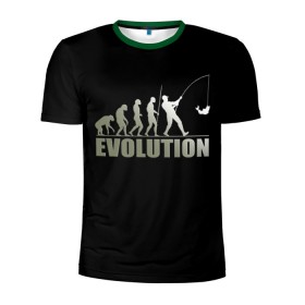 Мужская футболка 3D спортивная с принтом Эволюция в Новосибирске, 100% полиэстер с улучшенными характеристиками | приталенный силуэт, круглая горловина, широкие плечи, сужается к линии бедра | эволюция