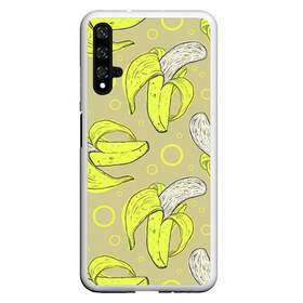 Чехол для Honor 20 с принтом Банан 8 в Новосибирске, Силикон | Область печати: задняя сторона чехла, без боковых панелей | banana | банан | бананы | паттерн