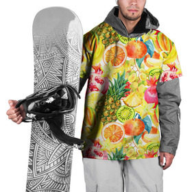 Накидка на куртку 3D с принтом Веселые фрукты 1 в Новосибирске, 100% полиэстер |  | Тематика изображения на принте: апельсин | арбуз | банан | виноград | груша | киви | овощи | питание | ппп | правильное | тайланд | фрукт | яблоко