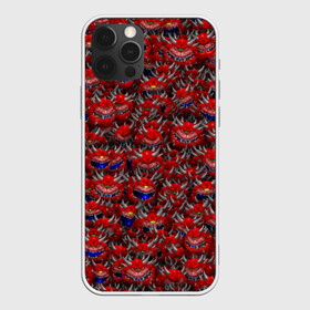 Чехол для iPhone 12 Pro с принтом Какодемоны (pixel-art) в Новосибирске, силикон | область печати: задняя сторона чехла, без боковых панелей | doom | демон | дум