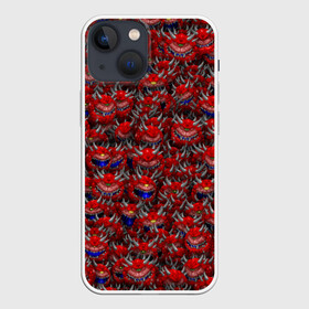 Чехол для iPhone 13 mini с принтом Какодемоны (pixel art) в Новосибирске,  |  | doom | демон | дум