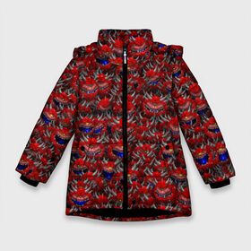 Зимняя куртка для девочек 3D с принтом Какодемоны (pixel-art) в Новосибирске, ткань верха — 100% полиэстер; подклад — 100% полиэстер, утеплитель — 100% полиэстер. | длина ниже бедра, удлиненная спинка, воротник стойка и отстегивающийся капюшон. Есть боковые карманы с листочкой на кнопках, утяжки по низу изделия и внутренний карман на молнии. 

Предусмотрены светоотражающий принт на спинке, радужный светоотражающий элемент на пуллере молнии и на резинке для утяжки. | doom | демон | дум