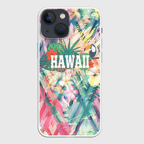 Чехол для iPhone 13 mini с принтом HAWAII 5 в Новосибирске,  |  | hawaii | гаваи | лето | океан | отдых | пальмы | пляж | серф