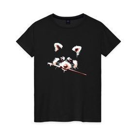 Женская футболка хлопок с принтом Лиса с кисточкой в Новосибирске, 100% хлопок | прямой крой, круглый вырез горловины, длина до линии бедер, слегка спущенное плечо | foxy | лис | лиса | фыр фыр