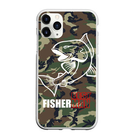 Чехол для iPhone 11 Pro матовый с принтом Лучший рыбак в Новосибирске, Силикон |  | best fisherman | camouflage | fish | fishing | man | камуфляж | лучший рыбак | мужчина | рыба | рыбалка