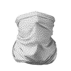 Бандана-труба 3D с принтом Витраж Белый в Новосибирске, 100% полиэстер, ткань с особыми свойствами — Activecool | плотность 150‒180 г/м2; хорошо тянется, но сохраняет форму | texture | белый | витраж | текстура