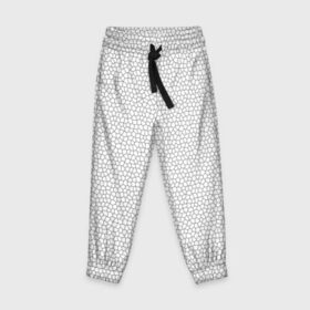 Детские брюки 3D с принтом Витраж Белый в Новосибирске, 100% полиэстер | манжеты по низу, эластичный пояс регулируется шнурком, по бокам два кармана без застежек, внутренняя часть кармана из мелкой сетки | texture | белый | витраж | текстура
