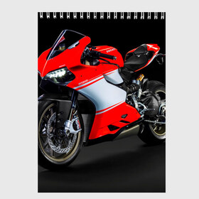 Скетчбук с принтом Ducati в Новосибирске, 100% бумага
 | 48 листов, плотность листов — 100 г/м2, плотность картонной обложки — 250 г/м2. Листы скреплены сверху удобной пружинной спиралью | Тематика изображения на принте: ducati | мото | мотоцикл | скорость