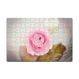 Пазл магнитный 126 элементов с принтом Розовый цветок в Новосибирске, полимерный материал с магнитным слоем | 126 деталей, размер изделия —  180*270 мм | 