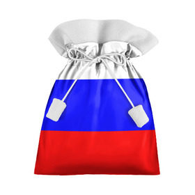 Подарочный 3D мешок с принтом Россия в Новосибирске, 100% полиэстер | Размер: 29*39 см | Тематика изображения на принте: народный | россия | русский | страны | триколор | флаг