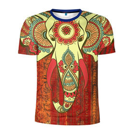 Мужская футболка 3D спортивная с принтом Индия 4 в Новосибирске, 100% полиэстер с улучшенными характеристиками | приталенный силуэт, круглая горловина, широкие плечи, сужается к линии бедра | india | индия | индуизм | кришна | слон