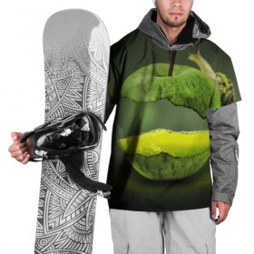 Накидка на куртку 3D с принтом Яблоко в Новосибирске, 100% полиэстер |  | Тематика изображения на принте: арт | зеленый | новые | улитка | фантастика | фрукты | яблоко