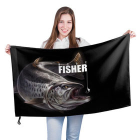 Флаг 3D с принтом Лучший рыбак в Новосибирске, 100% полиэстер | плотность ткани — 95 г/м2, размер — 67 х 109 см. Принт наносится с одной стороны | Тематика изображения на принте: background | best fisherman | black | fish | fishing | sturgeon | лучший рыбак | осетр | рыба | рыбалка | фон | черный