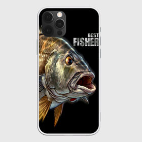 Чехол для iPhone 12 Pro Max с принтом Лучший рыбак в Новосибирске, Силикон |  | background | best fisherman | black | fish | fishing | лучший рыбак | рыба | рыбалка | фон | черный