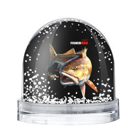 Снежный шар с принтом Лучший рыбак в Новосибирске, Пластик | Изображение внутри шара печатается на глянцевой фотобумаге с двух сторон | background | best fisherman | black | fish | fishing | лучший рыбак | рыба | рыбалка | фон | черный