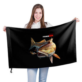 Флаг 3D с принтом Лучший рыбак в Новосибирске, 100% полиэстер | плотность ткани — 95 г/м2, размер — 67 х 109 см. Принт наносится с одной стороны | background | best fisherman | black | fish | fishing | лучший рыбак | рыба | рыбалка | фон | черный