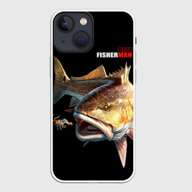 Чехол для iPhone 13 mini с принтом Лучший рыбак в Новосибирске,  |  | background | best fisherman | black | fish | fishing | лучший рыбак | рыба | рыбалка | фон | черный