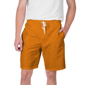 Мужские шорты 3D с принтом Витраж Оранжевый в Новосибирске,  полиэстер 100% | прямой крой, два кармана без застежек по бокам. Мягкая трикотажная резинка на поясе, внутри которой широкие завязки. Длина чуть выше колен | texture | витраж | оранжевый | текстура