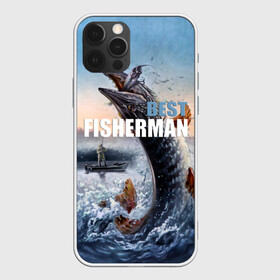 Чехол для iPhone 12 Pro с принтом Лучший рыбак в Новосибирске, силикон | область печати: задняя сторона чехла, без боковых панелей | bait | best fisherman | boat | fish | fishing | hook | morning | pike | river | water | вода | крючок | лодка | лучший рыбак | наживка | река | рыба | рыбалка | утро | щука