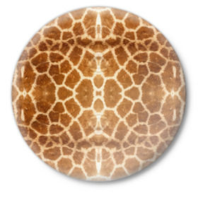 Значок с принтом Шкура Жирафа в Новосибирске,  металл | круглая форма, металлическая застежка в виде булавки | Тематика изображения на принте: textures | животное | жираф | текстура