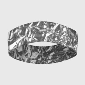 Повязка на голову 3D с принтом Silver в Новосибирске,  |  | silver | texture | драгоценный | металл | серебро | текстура